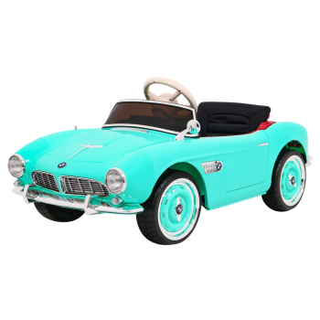 Autko BMW 507 Retro elektryczne dla dzieci Zielony + Audio LED + Pilot + Ekoskóra + EVA + Wolny Start